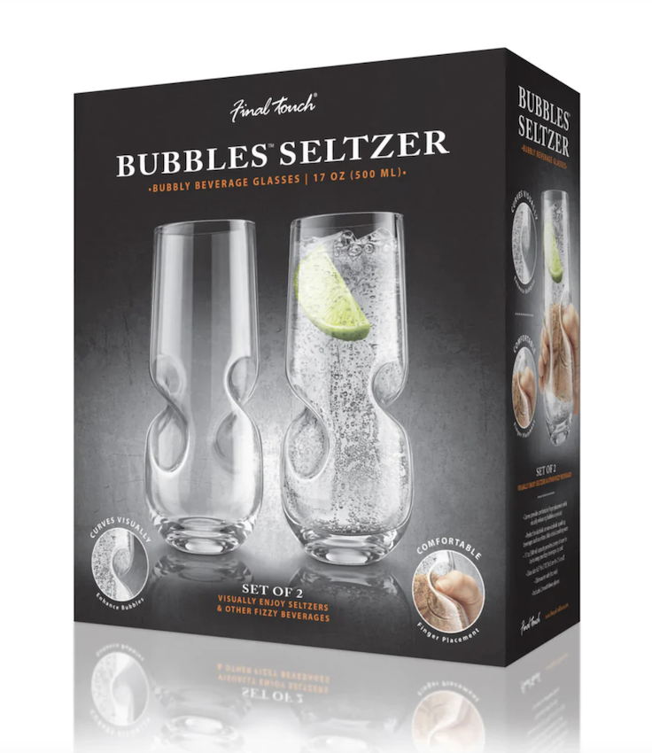 Bubbles Seltzer - Bubbly Beverage Glasses - Set of 2